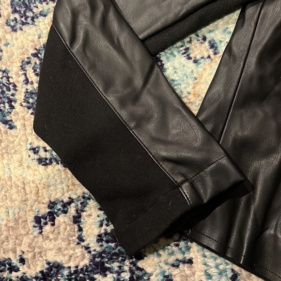 Bar III faux leather jacket wrap shacket size medium - Picture 3 of 6